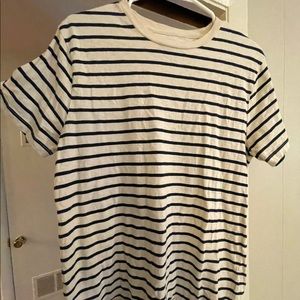 J.Crew black & white striped t shirt size medium